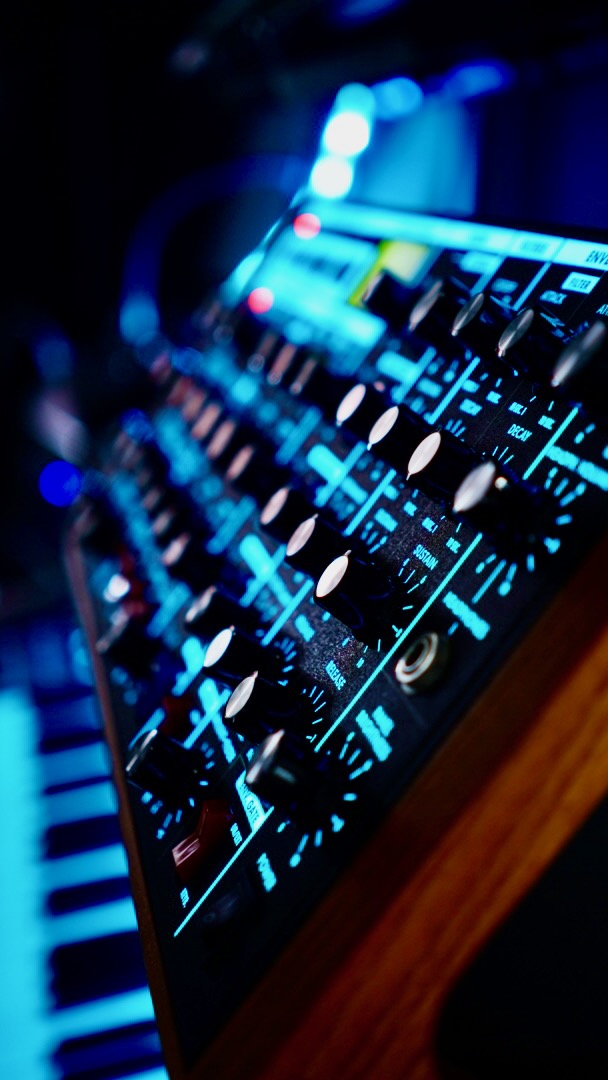 Synth panel close-up